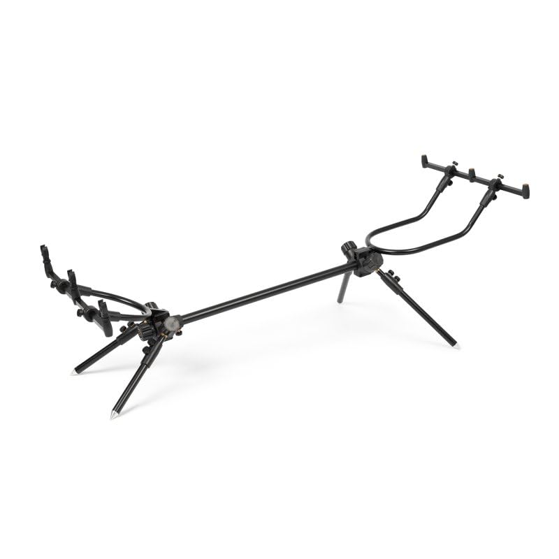 Trakker Grand Sniper Pod | Carp Fishing 3 Rod Pod | Incl. 2x10” and 2x12” Adjustable Legs | Pair of 3 Rod Fixed Buzz Bars | Quicklock Butt Rests | Padded Case | (L) 118-168cm | Wt. 3.3kg | Code 222107