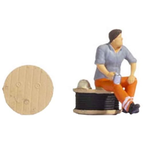 Image of NOCH Tiny-Scenes "Coffee Break" with Hand-Coloured Plastic Figure Sitting for Gauge H0 in Scale 1:87