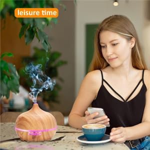 Miniatura 3 de Difusor de aceite esencial con altavoz Bluetooth, difusor de aroma de 13.5 fl oz, humidificador difusor de aromaterapia con 4 temporizadores sin