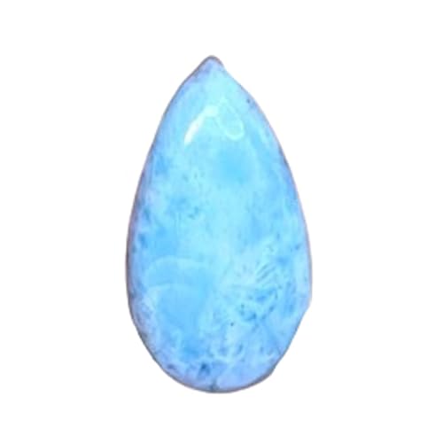 Larimar naturelle en cabochon poire 23x13mm pour création de bijoux uniques