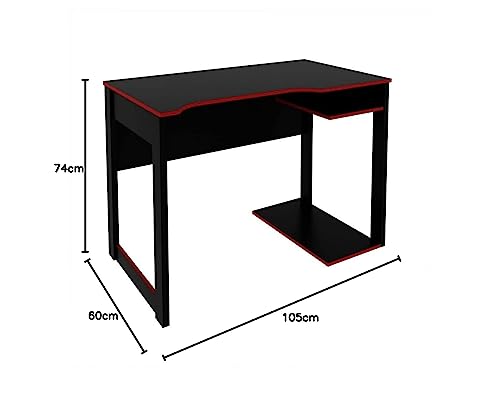 Mesa Gamer Tecnomobili ME4161 Preto/Vermelho