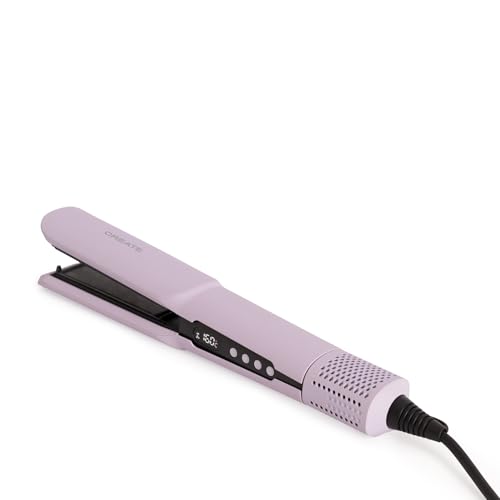 CREATE/CERAMIC AIR STYLER/Plancha secador iónico lavanda para pelo mojado o seco/Pantalla LCD, revestimiento cerámico, secado rápido, temperatura y velocidad ajustable, 1300W