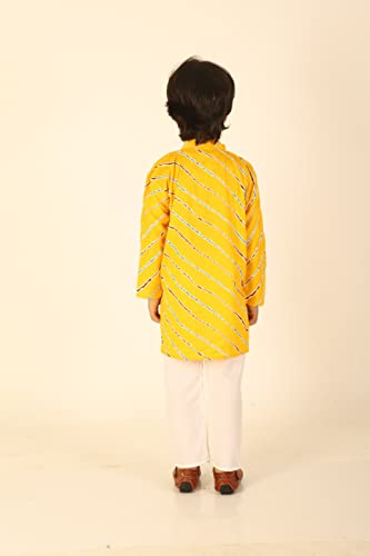Image of AHHAAAA Kids Ethnic Cotton Printed Kurta Pyjama Set for Boys 822