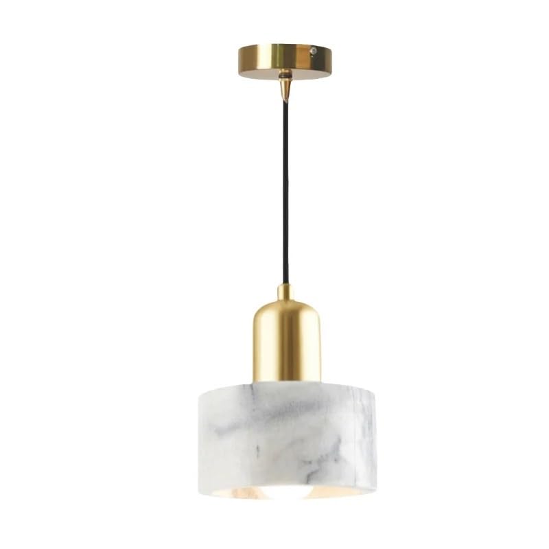 Lampe suspendue en laiton doré v-intage à diffusion douce - 2