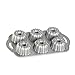 Nordic Ware Anniversary Tortiera Bundtlette, 6 Mini Stampo Chiffon Cake, Angel Cake e Ciambellone, Teglia Torta in Alluminio Antiaderente, Accessori Cucina di Alta Qualità Made in USA, Colore: Argento immagine