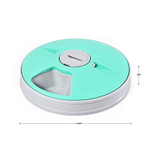Image of AmazonBasics Electronic Timed Pet Feeder, Teal