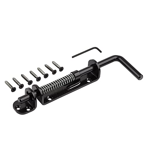 National Hardware N109-214 V1142 Spring Loaded Heavy Duty Sliding Bolt, Black #TOP3