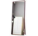  XGHW Inizio Specchio Free Standing Figura Intera da Pavimento Dressing Specchio Regolabile Make-up in Piedi Specchio del Bagno o Camera da Letto Specchio in Piedi (Color : Red, Size : 160 * 40cm)
