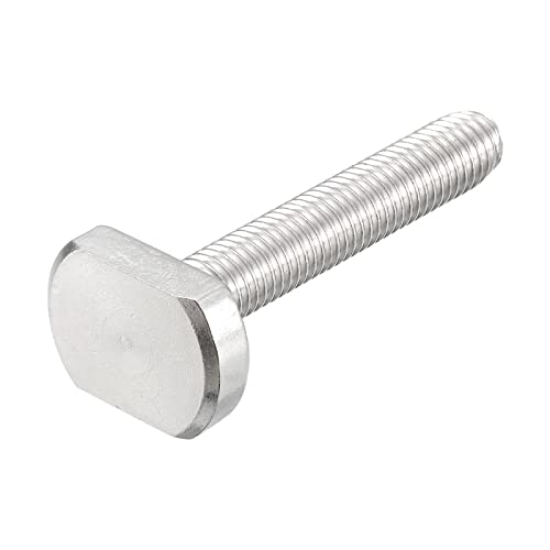 Image of uxcell T-Slot Bolts, 1pcs M10x60mm T Slot Drop-in Stud Sliding Bolts 304 Stainless Steel T Shape Screws for T Track