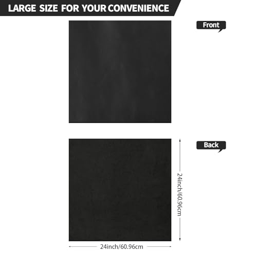 Image of RingSun 24''X24'' Black Leather Sheets for Crafts (2mm), Full Grain Leather Tooling Leather