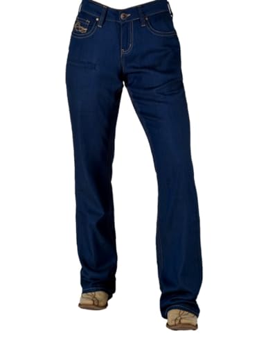 Cowgirl Tuff Western Jeans Womens Breathe 38 X-Long Dark Wash JULCLD