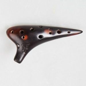 FocalinkProfessional 12 Holes Soprano C Straw Fire Ceramic Ocarina - Authenticity Proved by Engraved Identification Code on Each Piece! Linn's Arts Exclusive!