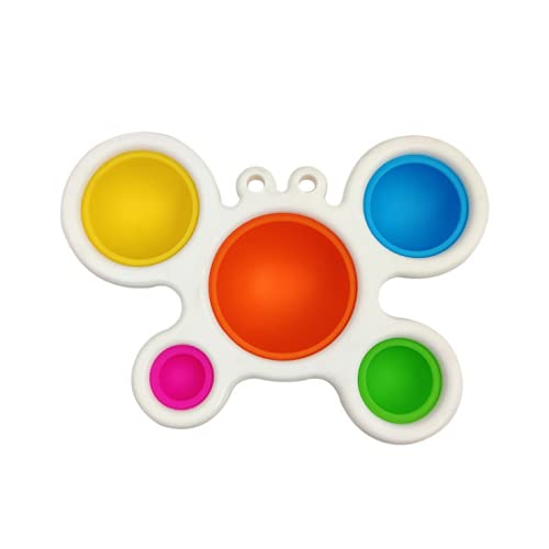 Little World Simple Dimple Fidget Toy - Baby Sensory Toys, Stress Relief Hand Toys, Easy-to-use Addictive Ergonomic Decompression Soft Silicone Fidget Toy for Kids and Adults (Crab-shape)