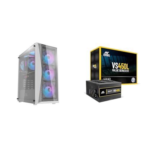 Image of Ant Esports Alloy Steel 220 Air Mid- Tower Computer Case /Gaming Cabinet - White | Support - ATX, M-ATX, ITX | Pr