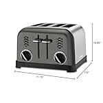 Cuisinart CPT-180BKS Classic 4-Slice Toaster, Black/Stainless Steel - Image 3