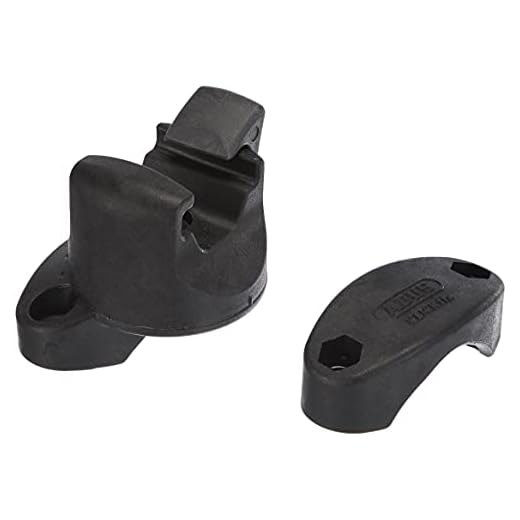 ABUS Eazy KF Schlosshalterung - zum Tranport von Bügelschlössern - zur Befestigung an runden Rahmenrohren von 28-36 mm, Schwarz
