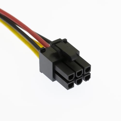 Cable Molex de 4 pines a 6 pines GPU para tarjeta gráfica en pack de 2 unidades de 22 cm 3