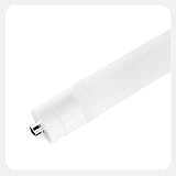 LEDMyplace T8 8ft LED Tube/Bulb - 48w/40w/36w/32w Wattage Adjustable, 130lm/w, 3000k/4000k/5000k/6500k CCT Changeable, Frosted, FA8 Single Pin, Double End Power - Ballast Bypass