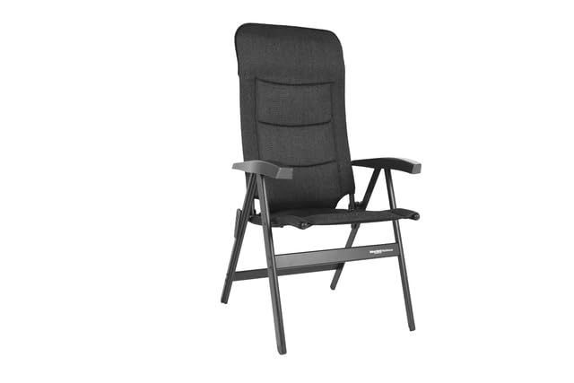 Westfield Noblesse Deluxe & Grande Campingstuhl, Klappbar, Outdoor Camping, Ergonomisch mit Kopfkissen, 100% Polyester, Dunkelbraun, 63-66x125-129x68cm, 4,8-5,1kg, Aluminium-Ovalrohr