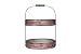 Creative Co-Op Red Metal Oval 2 Tier Tray with Handle