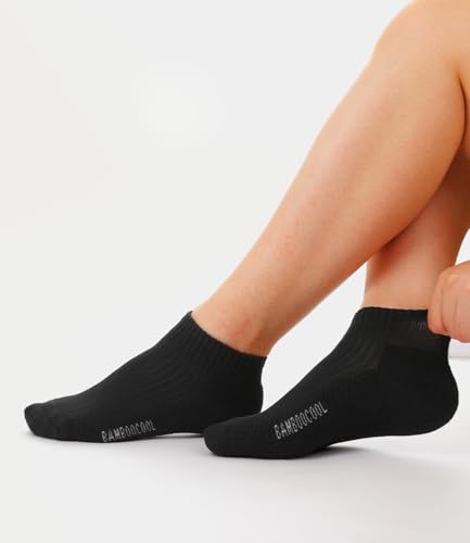 BAMBOO COOL Womens Ankle Socks Bamboo Viscose Basic Low Cut Moisture-Wicking Cushioned Anti-Blister2