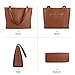 befen Genuine Leather Tote Shoulder Bags for Women Work, Women's Tote Bag Purses with Compartments for Daily and Travel Cognac Brown