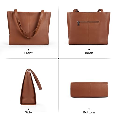 Image of befen Genuine Leather Tote Bag for Women Work Travel Leather Purse Handbags
