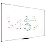 VIZ-PRO Dry Wipe Whiteboard with Aluminium Frame 180 x 120 cm