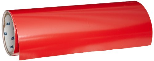 Image of Brady Nonabrasive Shadow Board Tool Floor Marking Tape, 12' Length, 12 inch Width, Red (Pack of 1 Roll)
