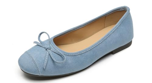 Niction Women's Mary Jane Shoes Round Toe Flats with Bowknot Slip On Comfortable Shoes Women Ballet Flats for Wedding Work Office Business4