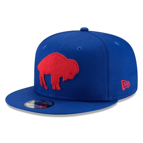 New Era Unisex-Adult NFL 9FIFTY Historic Legacy Throwback Logo Adjustable Snapback Hat Cap One Size Fits Al - Buffalo Bills Blue