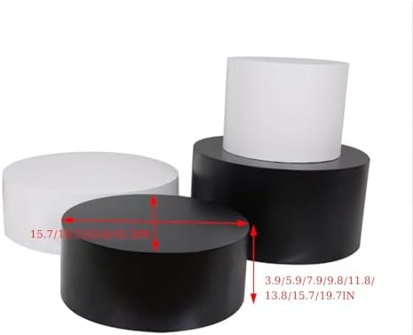 Elegant Cylinder Pedestal Stand for Wedding Dresses, Shoes, Bags & Home Decor - Stylish Display Base for Events & Decoration, Ideal for Weddings & Parties -Black-31.5x3.9in(80x10cm)