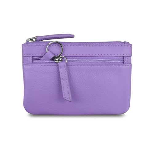 Image of ili New York Leather Mini Compact Coin Purse - Amethys