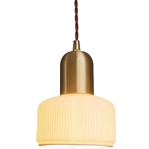 Suspension lanterne céramique or et plafonnier suspendu au design scandinave
