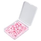 VOCOSTE 50 Pcs Eye Shadow Sponge Applicators with Container, Eyeshadow Brushes Makeup Applicator, Pink