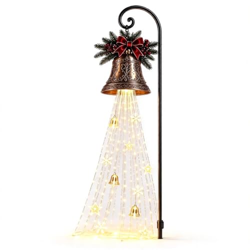 ChayWillow Solar Christmas Bell Cascade String Light for Outdoor - image 1