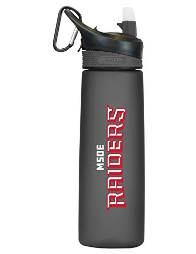 Milwaukee School of Engineering Tritan Plastic Frosted Sport Bottle, Design-1 - Black