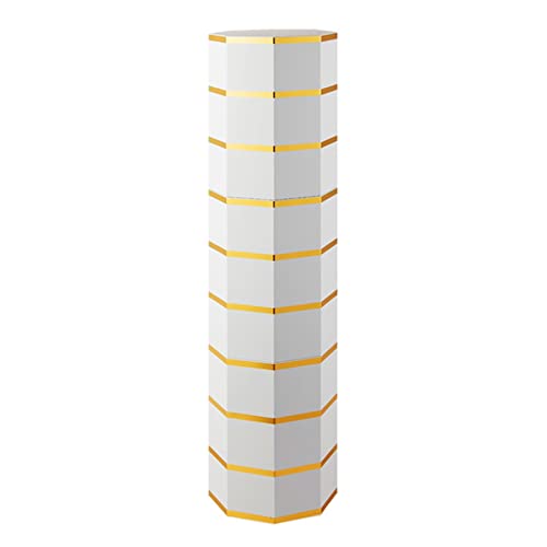 Zapatero giratorio de 360° con puertas de adsorción, estante redondo para zapatos, torre giratoria, zapatero de metal, zapatero alto de alta calidad para entrada, pasillo, esquina (blanco)