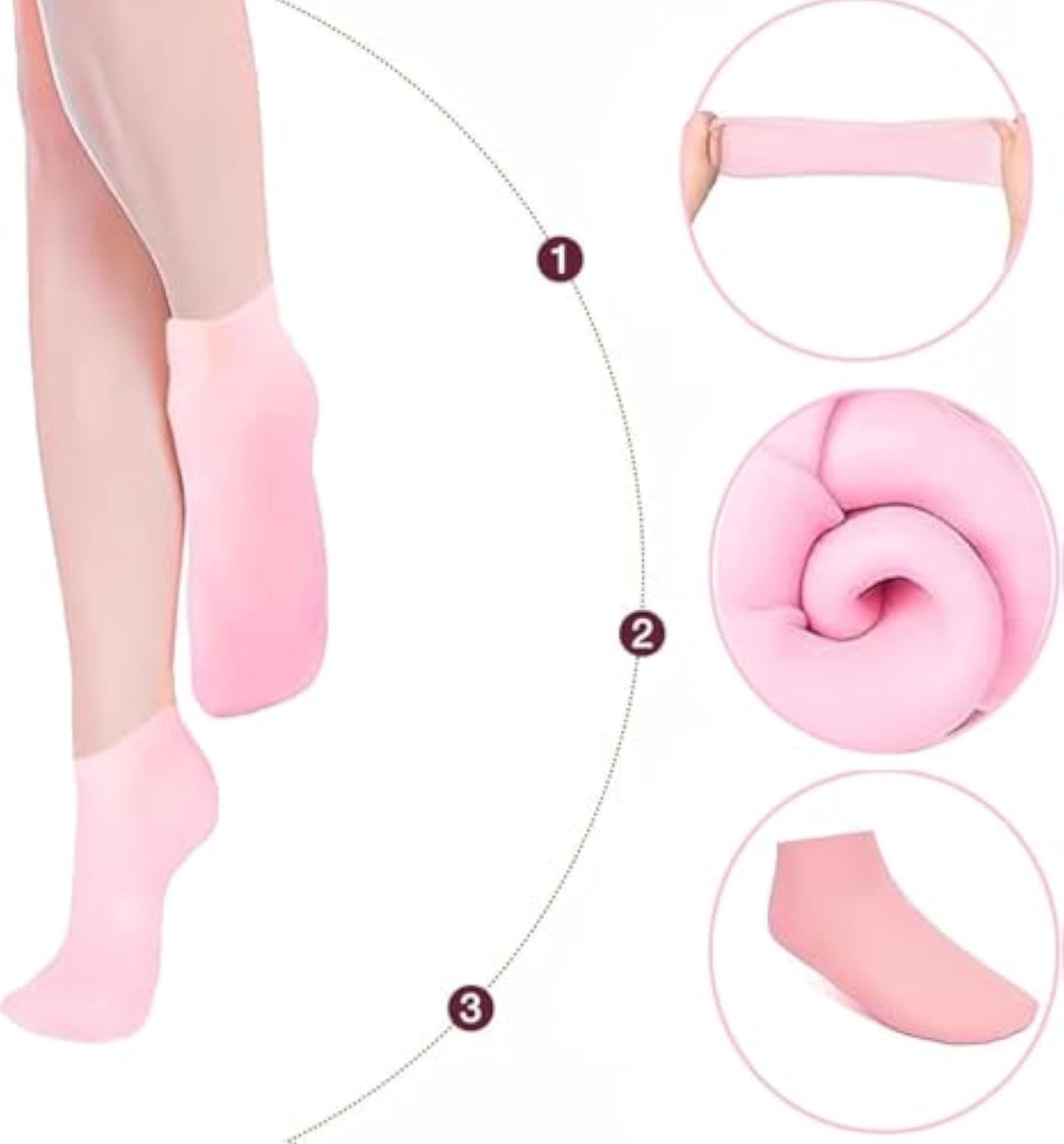 Silicone Full Foot Socks for Cracked Skin Relief