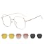 Frame:rose Gold and Lens: Clear+ Black-grey+ Pink+ Yellow-p1578