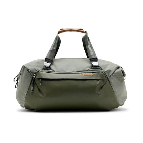Image of Peak Design Travel Duffel 50L, Sage, Extra-Wide Single Zip Access, Weatherproof Shell, 4 External Pockets, Fits Packing Cubes & Camera Cubes, Ideal for Weekend Trips, Versatile Duffel Bag for Travel