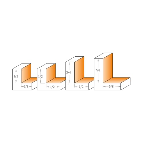 Fraise à feuillure CMT avec roulement HW queue de 6 pour coupes sans éclats - 6