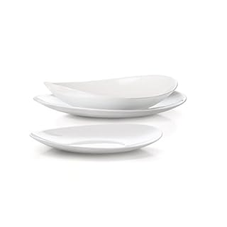 BORMIOLI Rocco ‘Prometeo’ White Dinner Service Set for 6 – Dinner Plates, Side Plates, Soup Bowls – Toughened Opal Glass: Microwave/Dishwasher-Safe – Luxury Italian Tableware Set