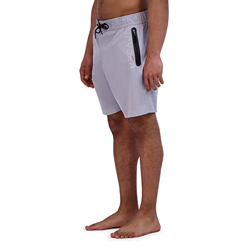 Spyder Men's Standard Quick Dry Board Short Lightweight Stretch Hybrid 9" Swim Trunk, Dust #TOP1