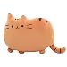 TROYSINC Peluche a forma di gatto, morbido cuscino di peluche, peluche a forma di gatto, gatto Kawaii, regalo di peluche (marrone chiaro, 40 cm)