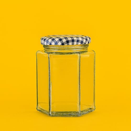 Image of Kilner Premium 280ml Hexagonal Twist Top Airtight Glass Jar for Herbs, Spices, Jams, Chutneys | Transparent, Reusable, Eco-Friendly Kitchen Storage Container