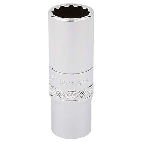 Draper 32990 Metric 3/8-Inch Square Drive Hi-Torq 12-Point Deep 16 mm Socket , Blue