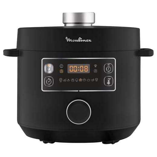 Moulinex Epic Turbo Cuisine CE7548 - Olla a presión eléctrica 1090 W, 10 programas automáticos, cestillo de cocción al vapor, Negro