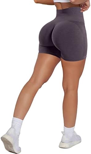 Vozobi Butt Lifting Workout Shorts for Women Booty Seamless Scrunch Butt Gym Shorts High Waist Yoga Biker Shorts