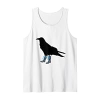 Funny Crow in Wellies Bird in Wellington Boots Novelty Tank Top